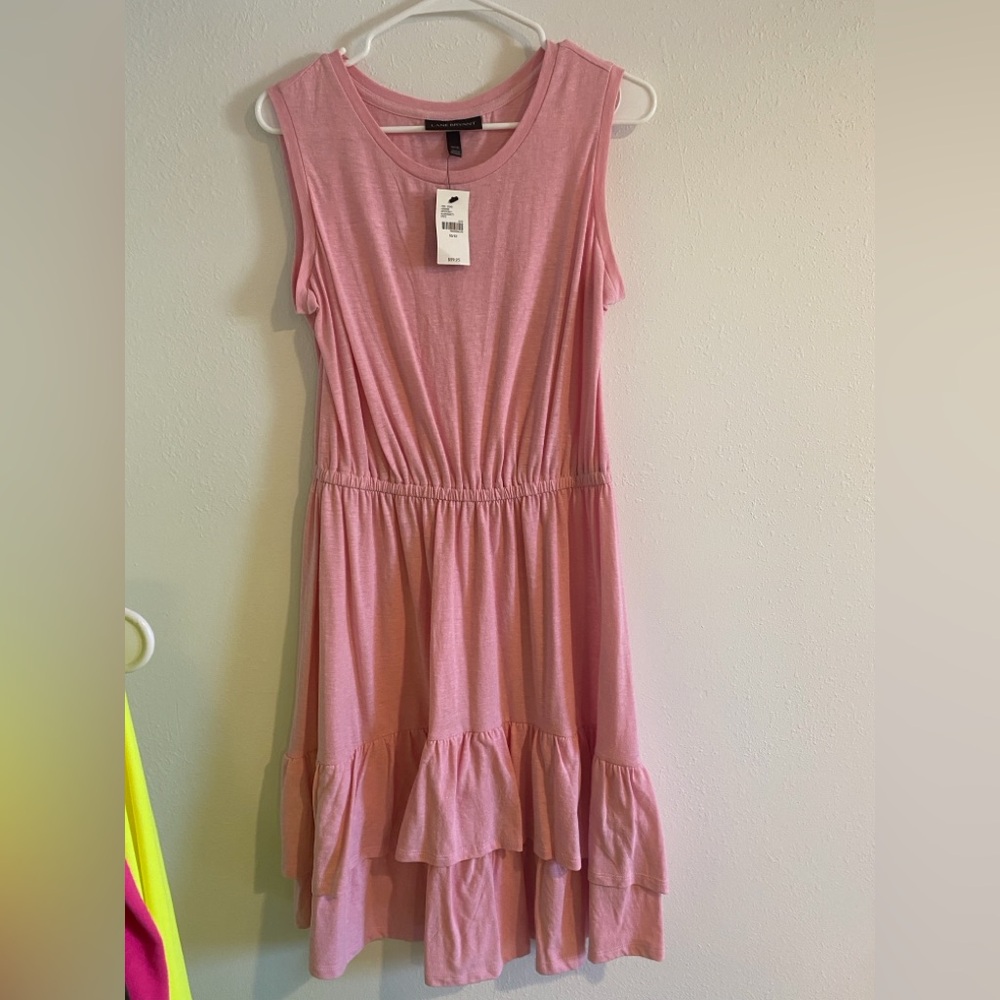 NWT - Pink Sleeveless Ruffle Dress Lane Bryant 10/12